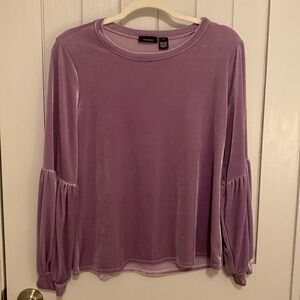 Lilac Purple Velvet Top